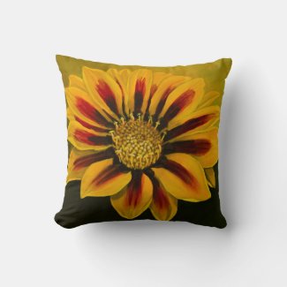 Yellow and red stripes Gazania flower