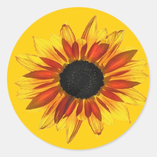 Yellow and Red Sunflower for Ukraine Sticker
