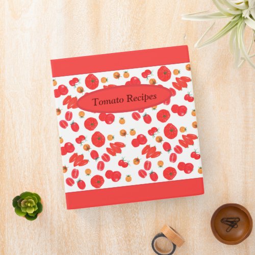 Yellow and Red Tomato Colored Pencil Drawing 3 Ring Binder