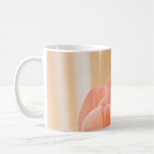 YELLOW AND RED TULIP IN BLOOM CLOSE UP PHOTO COFFEE MUG