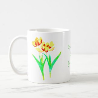 Yellow and Red Tulips Coffee Mug