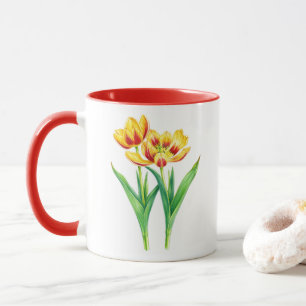 Yellow and Red Tulips Combo Mug
