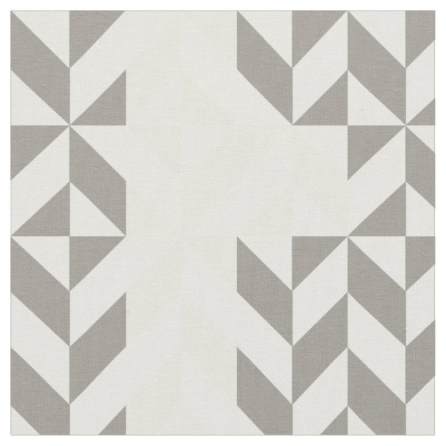 Yellow and Silver Geometric ZigZag Fabric (Close Up)