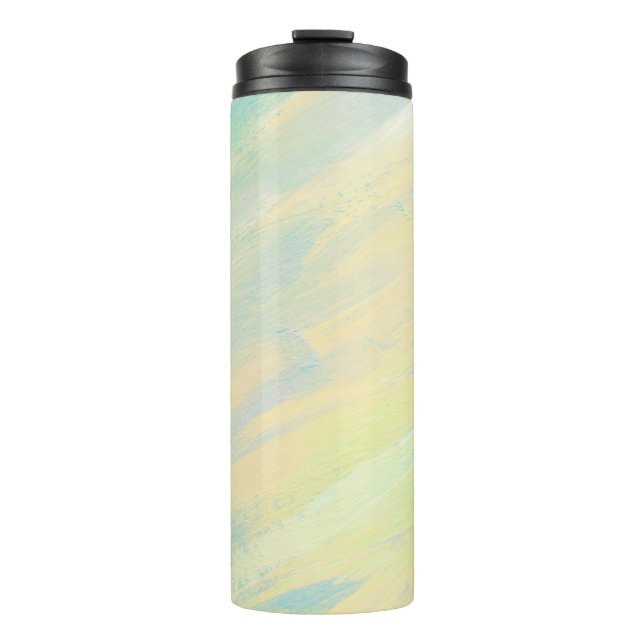 Yellow And Teal Fun Thermal Tumbler (Front)