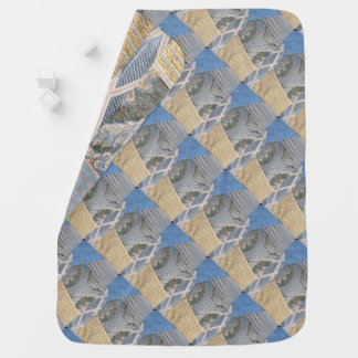 Yellow and Teal Quilting Design Baby Blanket