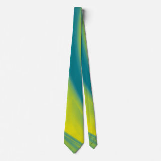Yellow and Teal Swirl Tie