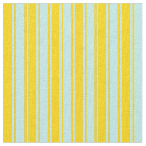 Yellow and Turquoise Striped Pattern Fabric