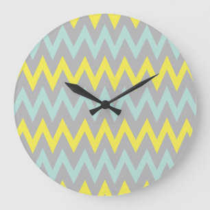 Yellow and Turquoise Wall Clock
