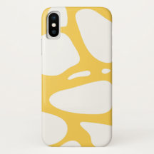 Yellow and white abstract design iphone x case