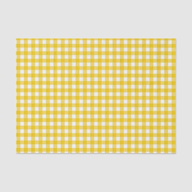 Yellow and White Baby Shower Tissue Gift Wrap Paper (Front)