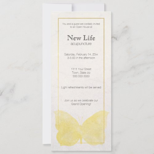 Yellow and White Business Information Rack Card