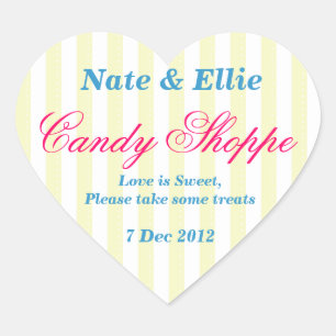Yellow and white Candy Shoppe Sticker