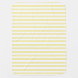 Yellow and white candy stripes baby blanket