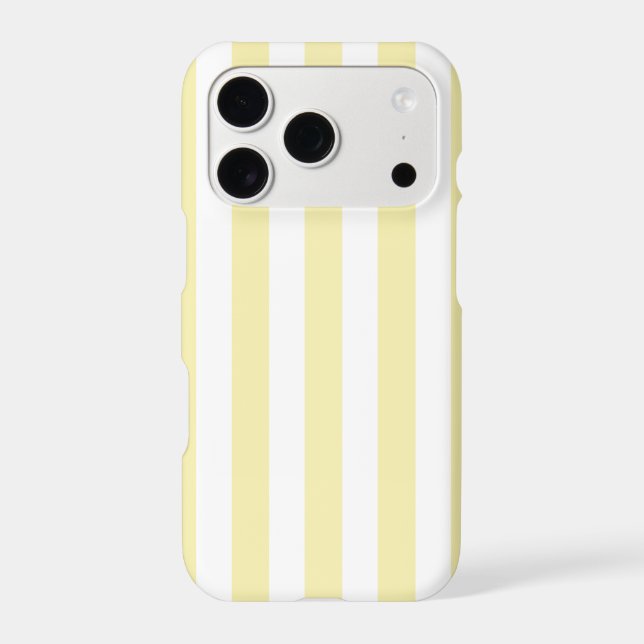 Yellow and white candy stripes Case-Mate iPhone case (Back)