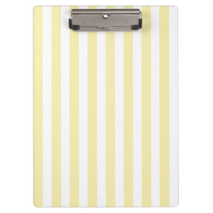 Yellow and white candy stripes clipboard