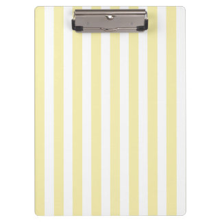 Yellow and white candy stripes clipboard
