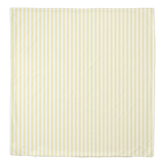 Yellow and white candy stripes duvet cover (Back)
