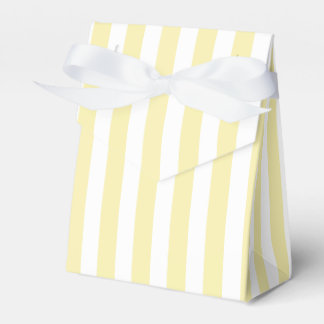Yellow and white candy stripes favor boxes