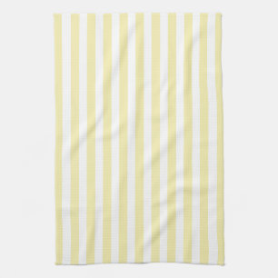 Yellow and white candy stripes kitchen towel