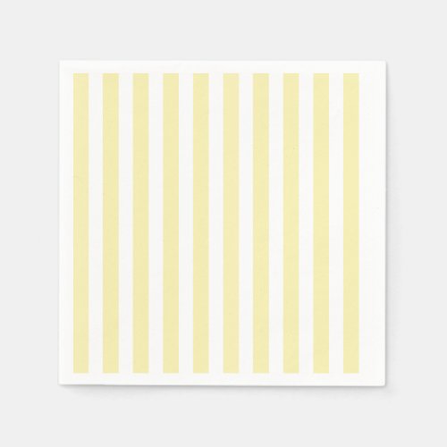 Yellow and white candy stripes napkins