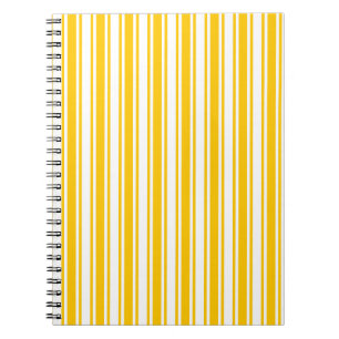 Yellow and white candy stripes notebook