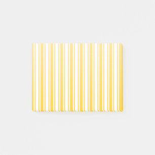 Yellow and white candy stripes post-it notes