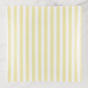 Yellow and white candy stripes trinket tray