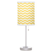 Yellow and White Chevron pattern Table Lamp (Left)