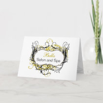 yellow and white Chic Business Thank You Cards