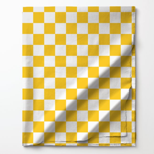 Yellow and White Classic Checkered Pattern Fabric (Creator Uploaded)