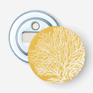 Yellow and White Coral Bottle Opener