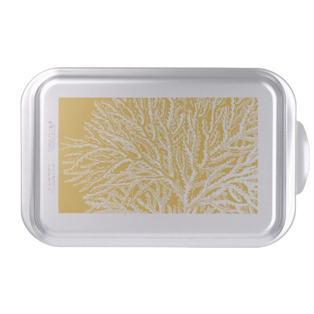 Yellow and White Coral Cake Pan (Front)