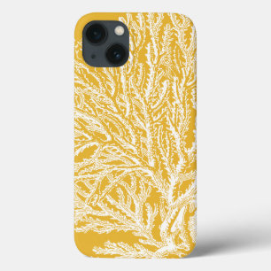 Yellow and White Coral iPhone 13 Case