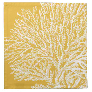 Yellow and White Coral Napkin