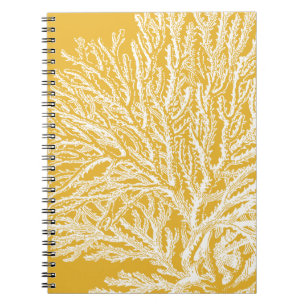 Yellow and White Coral Notebook