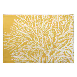 Yellow and White Coral Placemat