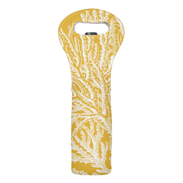 Yellow and White Coral Wine Bag (Back)