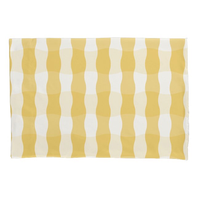 Yellow and White Cozy Pillow Case (Front)
