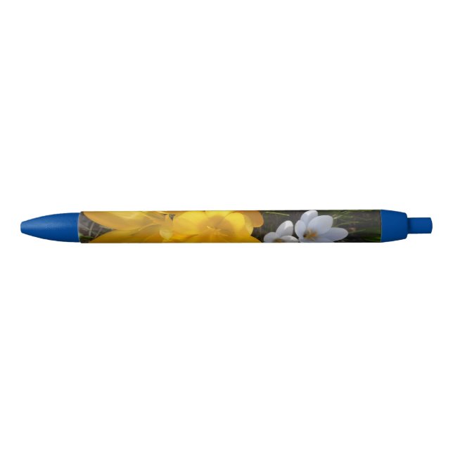 Yellow and White Crocus Flowers Pen (Front)