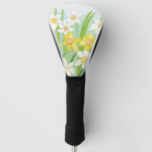 Yellow and White Daffodils in Spring Golf Head Cover
