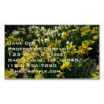 Yellow and White Daffodils Spring Flowers Business Card Magnet