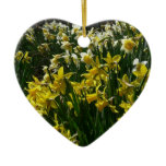 Yellow and White Daffodils Spring Flowers Ceramic Ornament