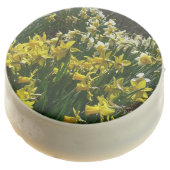 Yellow and White Daffodils Spring Flowers Chocolate Covered Oreo (Angled)