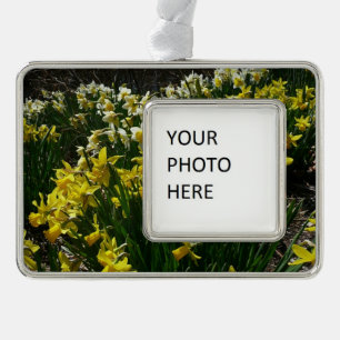 Yellow and White Daffodils Spring Flowers Christmas Ornament
