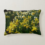 Yellow and White Daffodils Spring Flowers Decorative Pillow