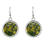 Yellow and White Daffodils Spring Flowers Earrings
