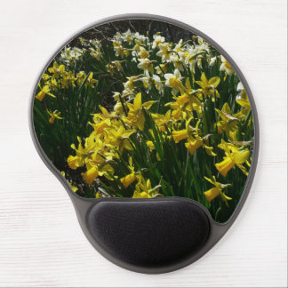 Yellow and White Daffodils Spring Flowers Gel Mouse Pad