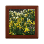 Yellow and White Daffodils Spring Flowers Jewelry Box