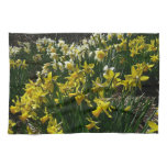 Yellow and White Daffodils Spring Flowers Kitchen Towel