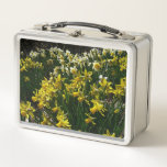 Yellow and White Daffodils Spring Flowers Metal Lunch Box
